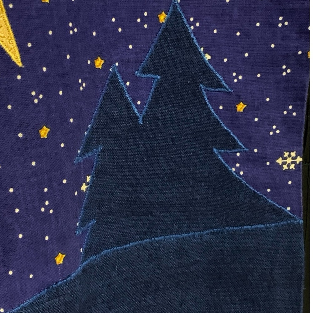 Vintage 90’s Handmade Starry Night Quilted Christmas Vest - Picture 3 of 10